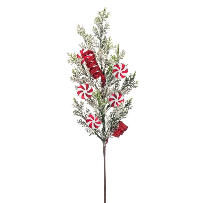 Crenguta decorativa, Zola®, pentru Craciun, cu acadele, 50 cm