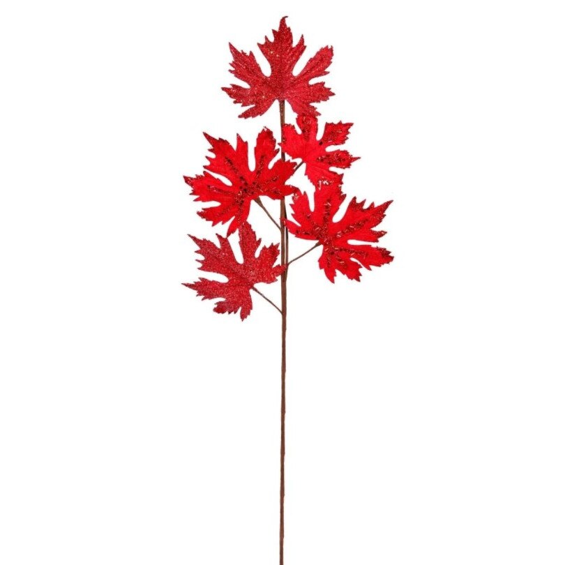 Crenguta decorativa, Zola®, pentru Craciun, model floare rosie, 62 cm