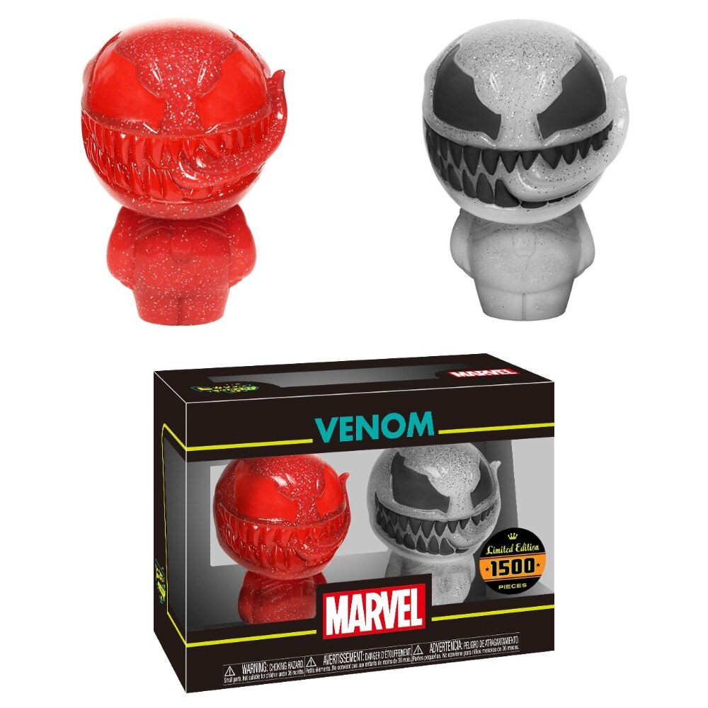 Set 2 figurine Venom, FunKo, Hikari, 10 cm, Rosu/Alb