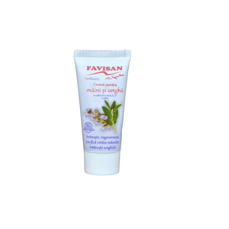 Crema pentru maini si unghii, Favisan, 50 ml