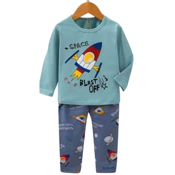 Pijama copii,Bubu-Still,Model baietel,2 ani,92 cm,albastru vernil