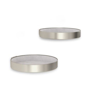Set 2 suporti perete Perch, Umbra, metal, argintiu, 15 cm Set 2 suporti perete Perch, Umbra, metal, argintiu, 15 cm