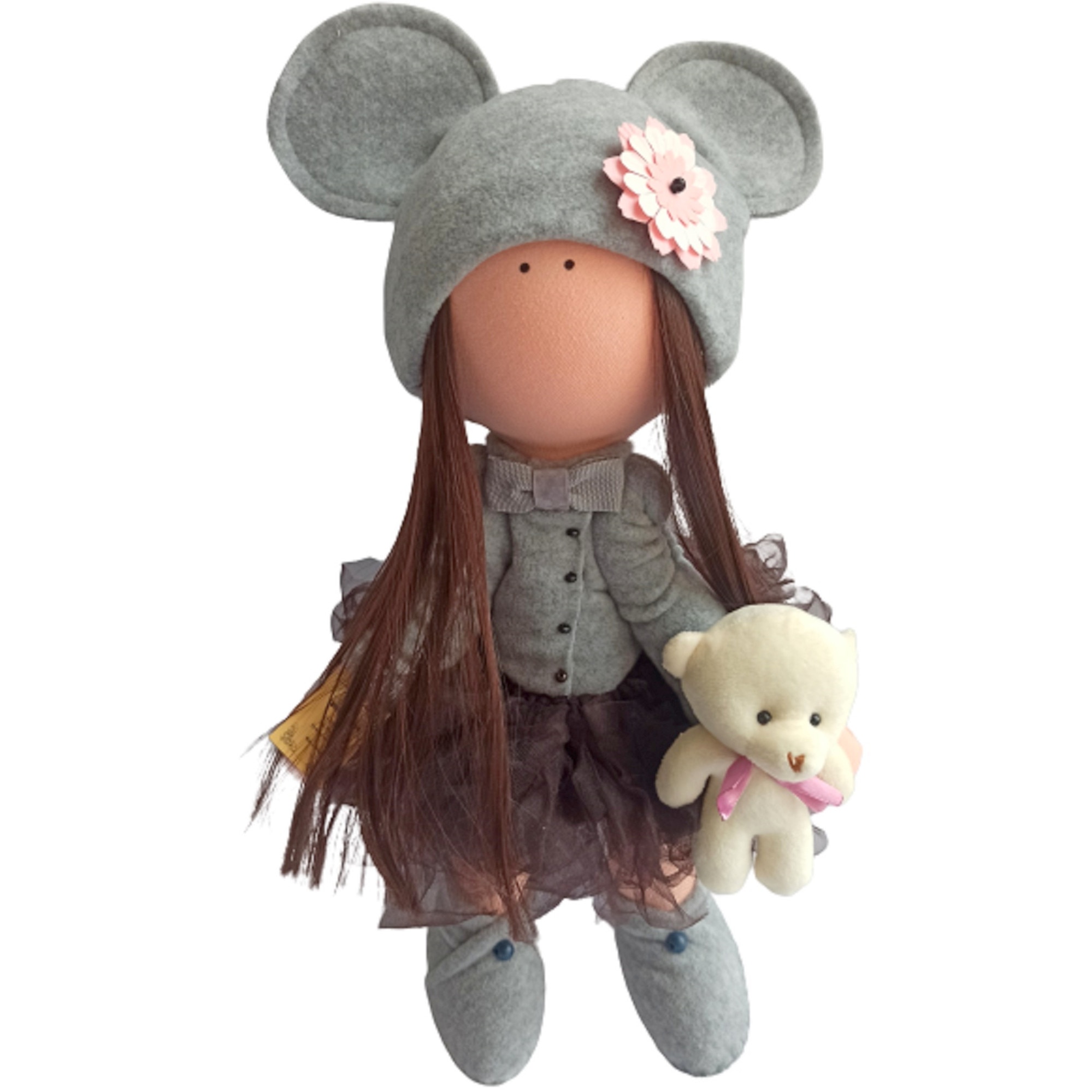 Papusa Biloo Doll Christinne, Creatie handmade, dimensiune 43 cm