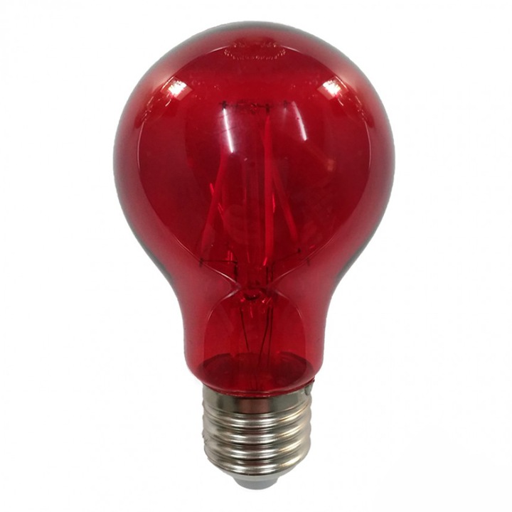 Led лампа Lightex, FILAMENT червена, 4W, 220V, E27, A60