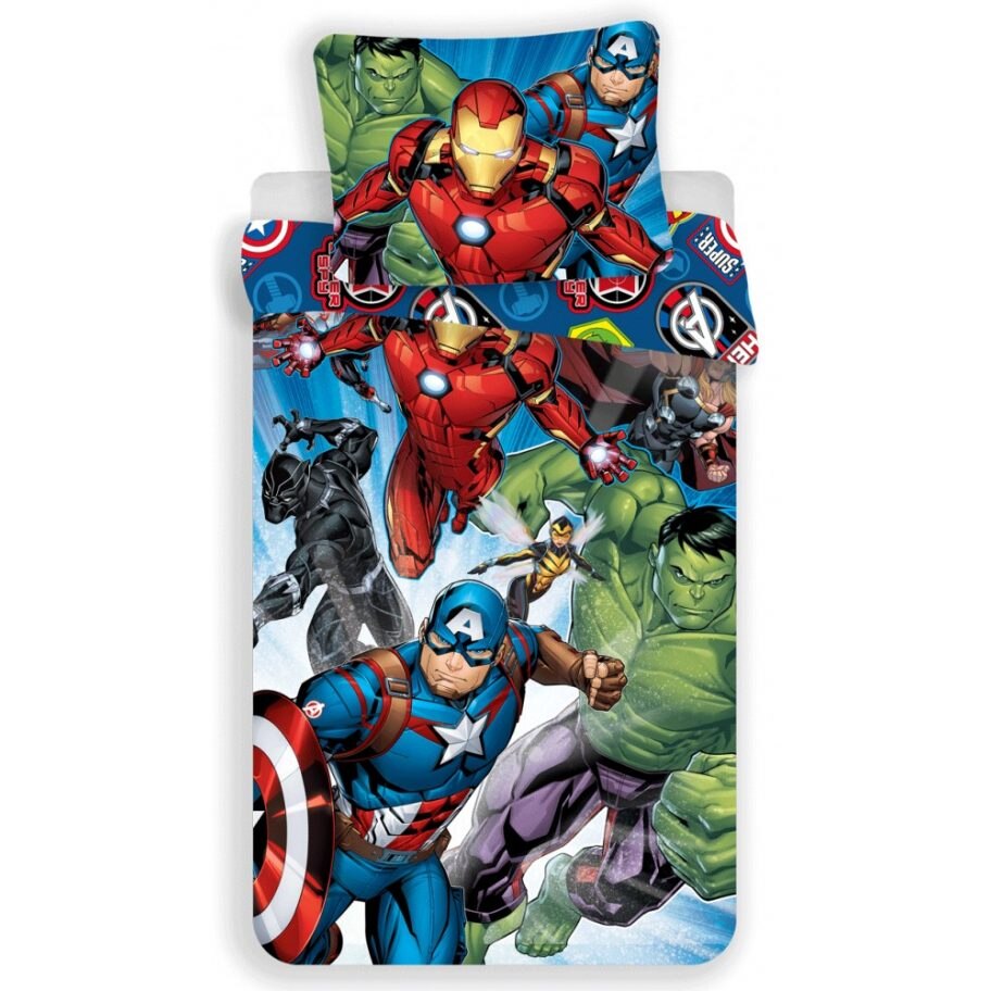 Lenjerie de pat pentru copii Avengers 140×200 cm, 70×90 cm