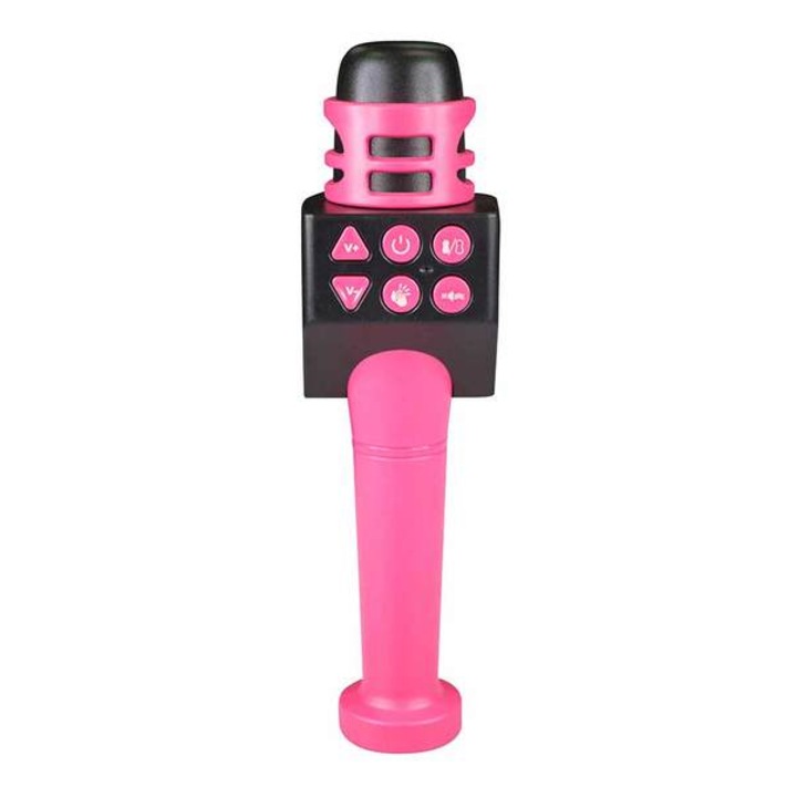 Karaoke mikrofon gyerekeknek mp3 funkcióval és különböző hangokkal, fekete-rózsaszín