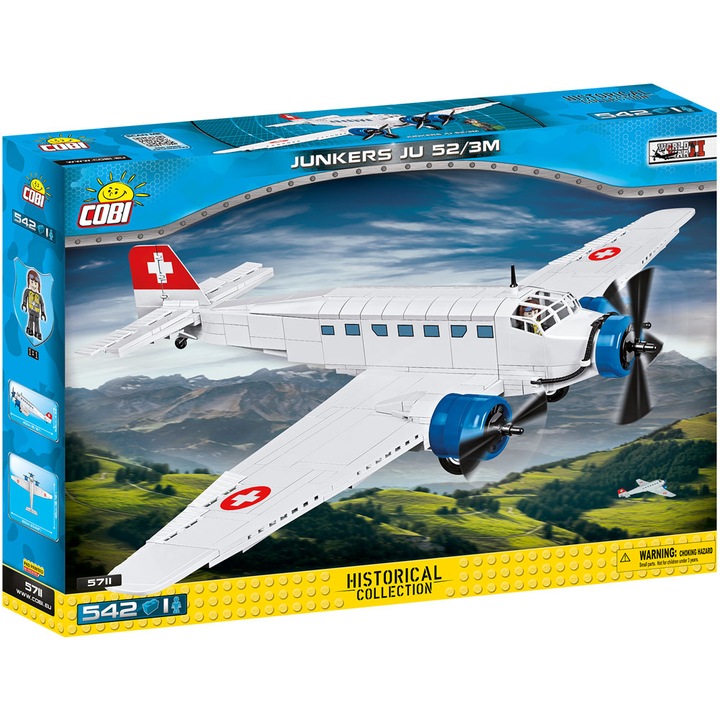 Конструктор Cobi Junkers JU 52/3M Swiss, 542 части
