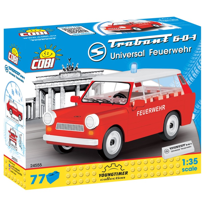 COBI Youngtimer 24555 Trabant 601 Universal Feuerwehr, 77 darabos