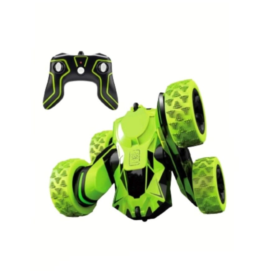 Masina cu telecomanda Stunt Car Double Star , 4WD, 2.4 GHz , lumini led , 1:24 , verde