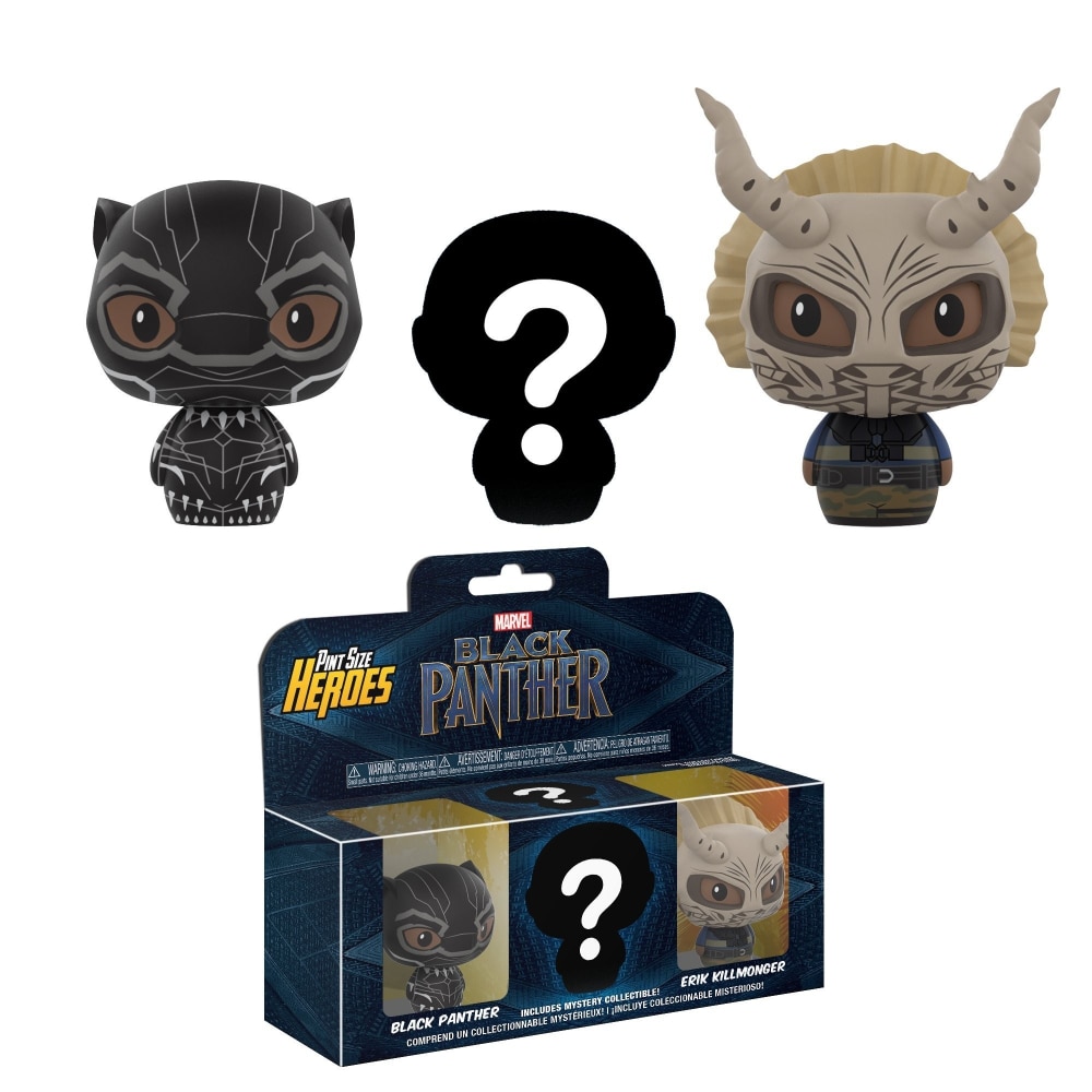 Set 3 figurine Black Panther, FunKo, 3.5 cm, Multicolor