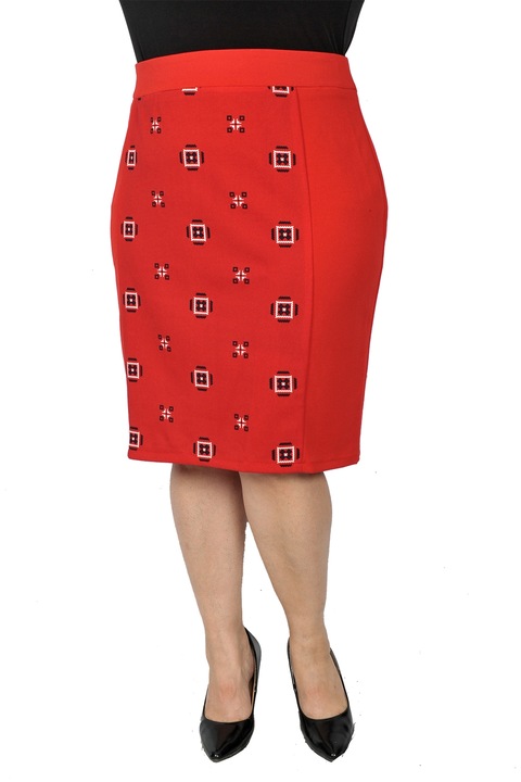 Fusta clasica , model 7247K, Rosu