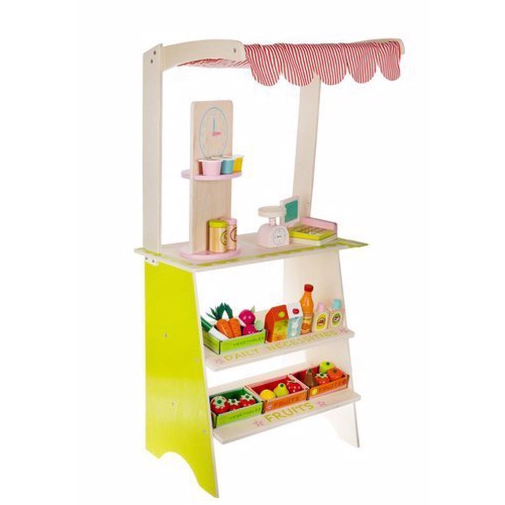 Magazin Din Lemn Cu Accesorii Pentru Copii