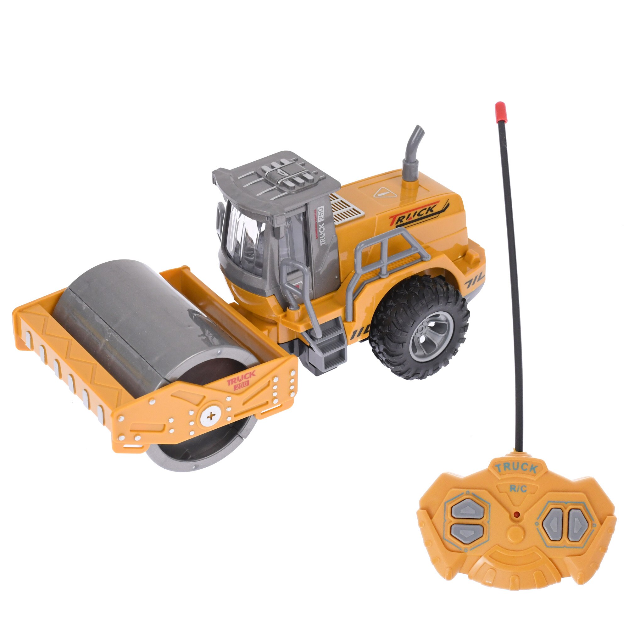 Buldozer de jucarie cu telecomanda, verde, cu luminte, marime 1:30