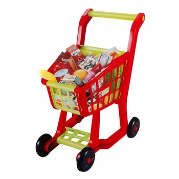 Carucior de cumparaturi pentru copii cu 27 de accesorii utile in bucatarie, fructe si legume, ATS Carucior de cumparaturi pentru copii cu 27 de accesorii utile in bucatarie, fructe si legume, ATS