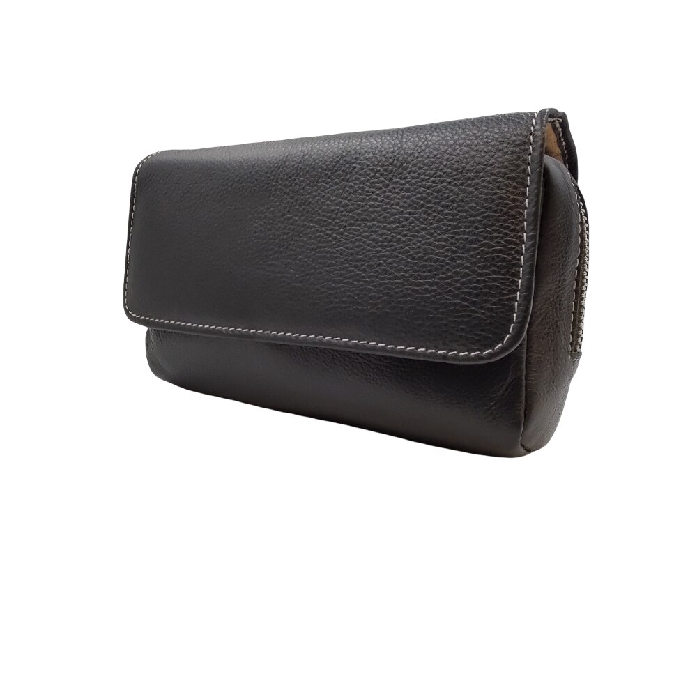 Borseta pentru pastrarea pipelor Angelo 832080, piele naturala, 20cm x 13cmx 6,5cm