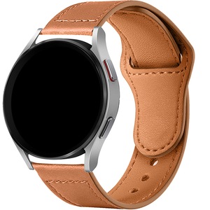 Curea ceas piele naturala ZAFIT™, compatibila cu smartwatch Huawei Watch GT 2 46 mm, Samsung Galaxy Watch 46 mm, latime curea 22 mm, Maro