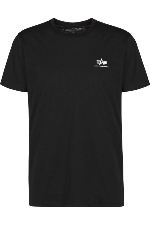 Tricou barbati, Alpha Industries Basic T Small Logo 188505-03, Bumbac, L, Negru