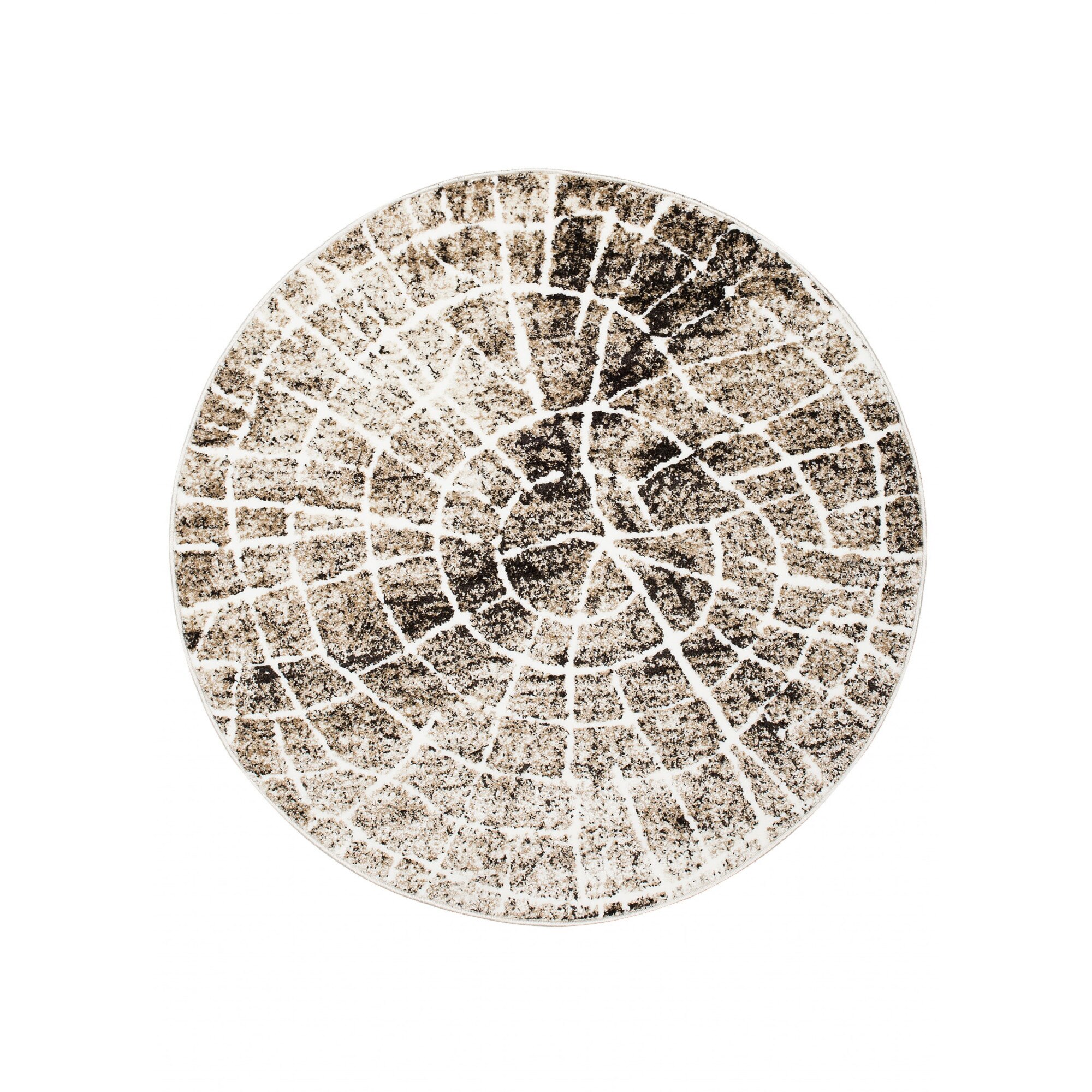 Covor Breeze Round Modern Cream Soft Color 31007/44945 Alb 100x100