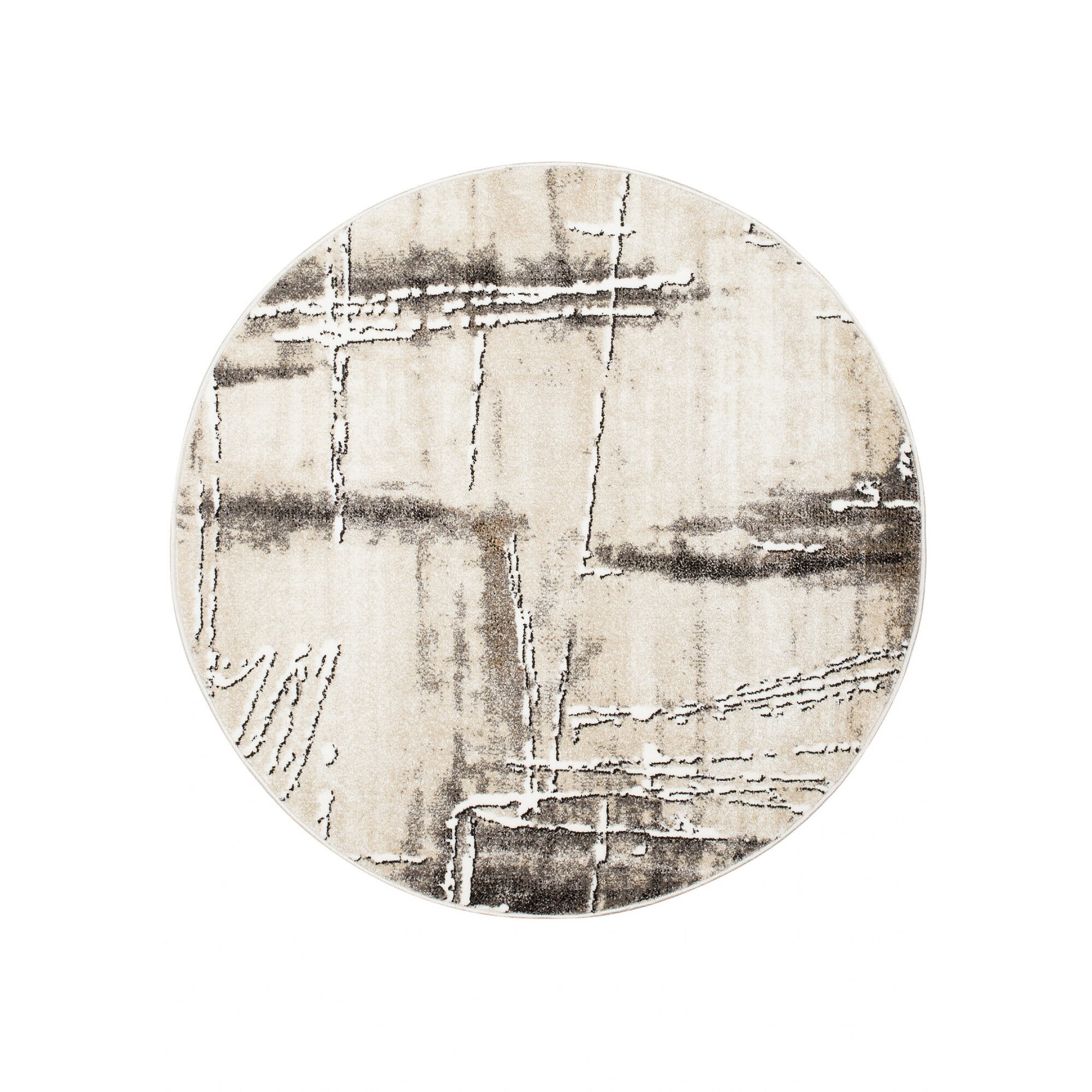 Covor Breeze Round Modern Cream Soft Color 31011/44945 Alb 100x100