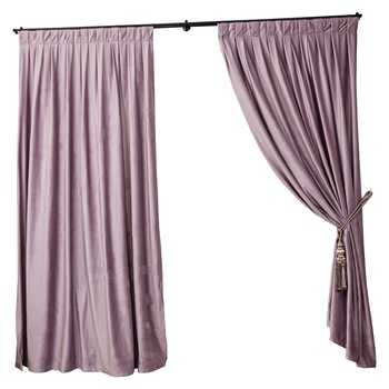 Set 2 draperii Hiko COMFY catifea roz pudra 2x140x245cm cu rejansa pliuri Set 2 draperii Hiko COMFY catifea roz pudra 2x140x245cm cu rejansa pliuri