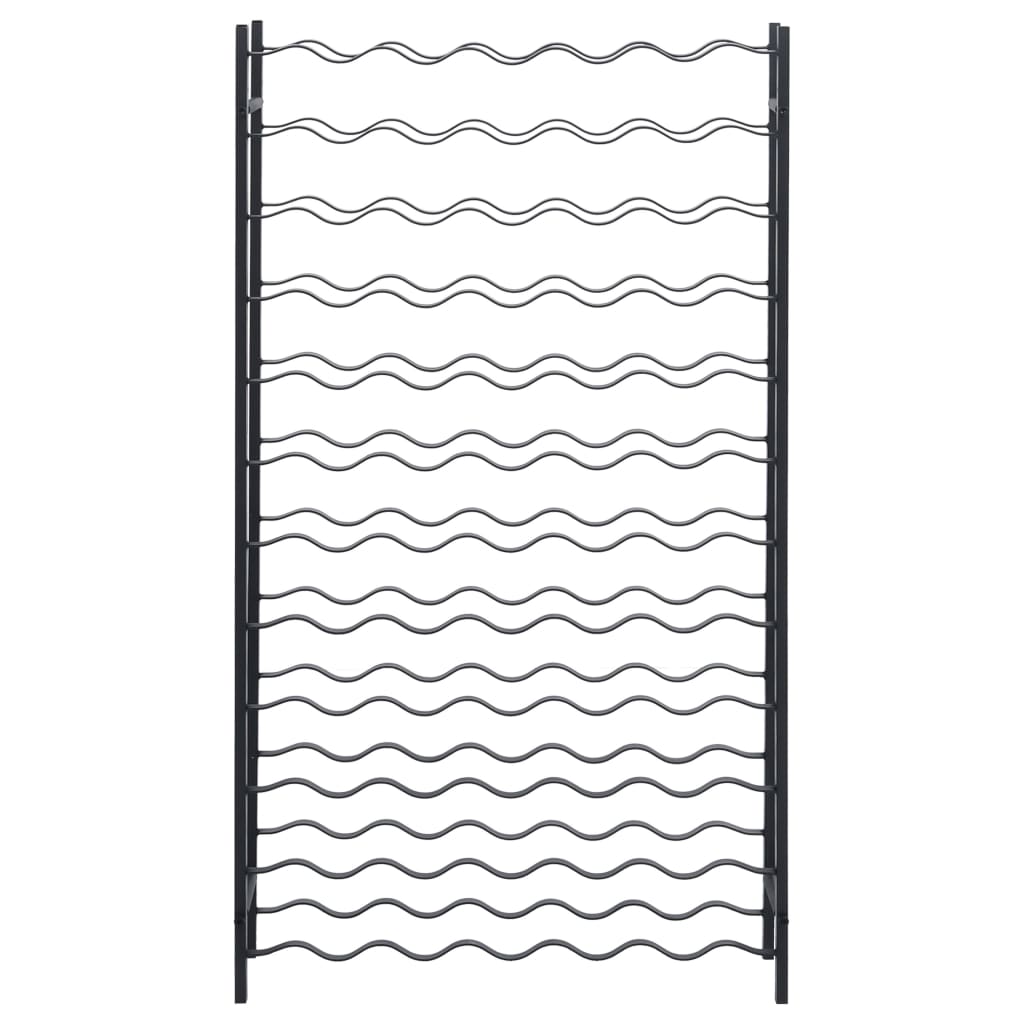 Suport Sticle De Vin Pentru 72 De Sticle Negru Fier Elegant 64 X 22 
