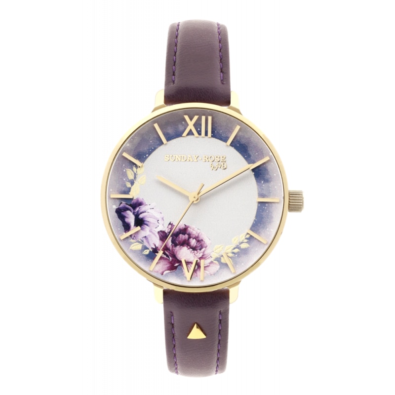 Ceas dama JVD, Sunday Rose Enchanted Sun-E06, 5 ATM, 40 mm, Multicolor