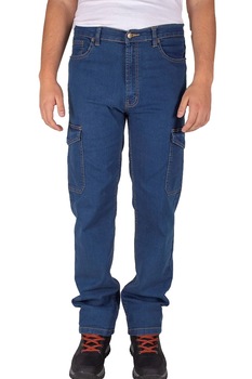 Pantaloni cargo elastici, Albastru inchis Pantaloni cargo elastici, Albastru inchis