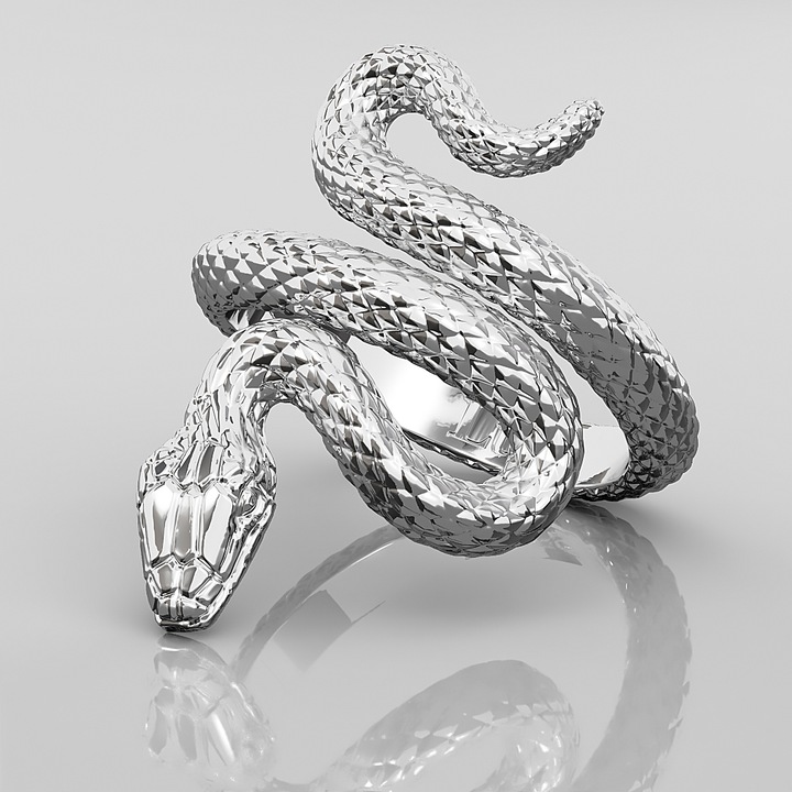 Inel sarpe, reglabil, argint 925‰, Luss