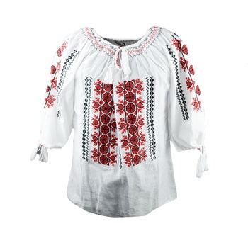 Bluza tip ie pentru fete Mini Junior BEF-02, Alb 176 CM Bluza tip ie pentru fete Mini Junior BEF-02, Alb 176 CM