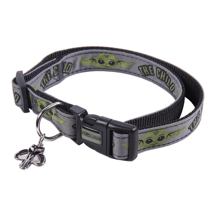 Zgarda pentru caini, The Mandalorian, Baby Yoda, Verde, M/L