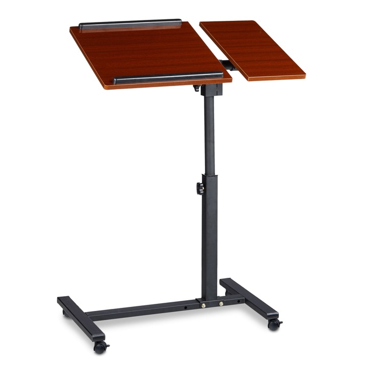 Stand laptop ajustabil, Relaxdays, rosu/negru, 60 x 40 cm