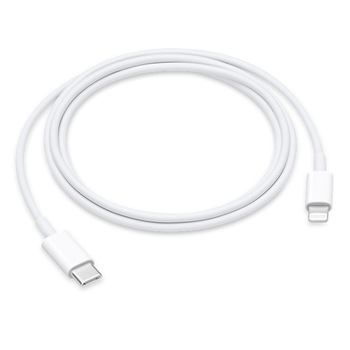 Cablu date/incarcare Apple, USB-C to Lightning, 1m, White Cablu date/incarcare Apple, USB-C to Lightning, 1m, White