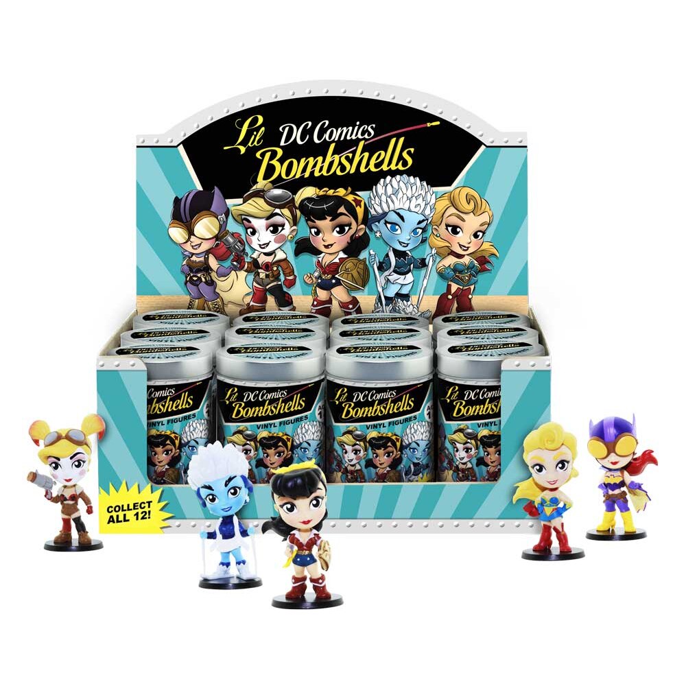 Set 12 figurine Lil DC Bombshells, Cryptozoic Entertainment, 7 cm, Multicolor