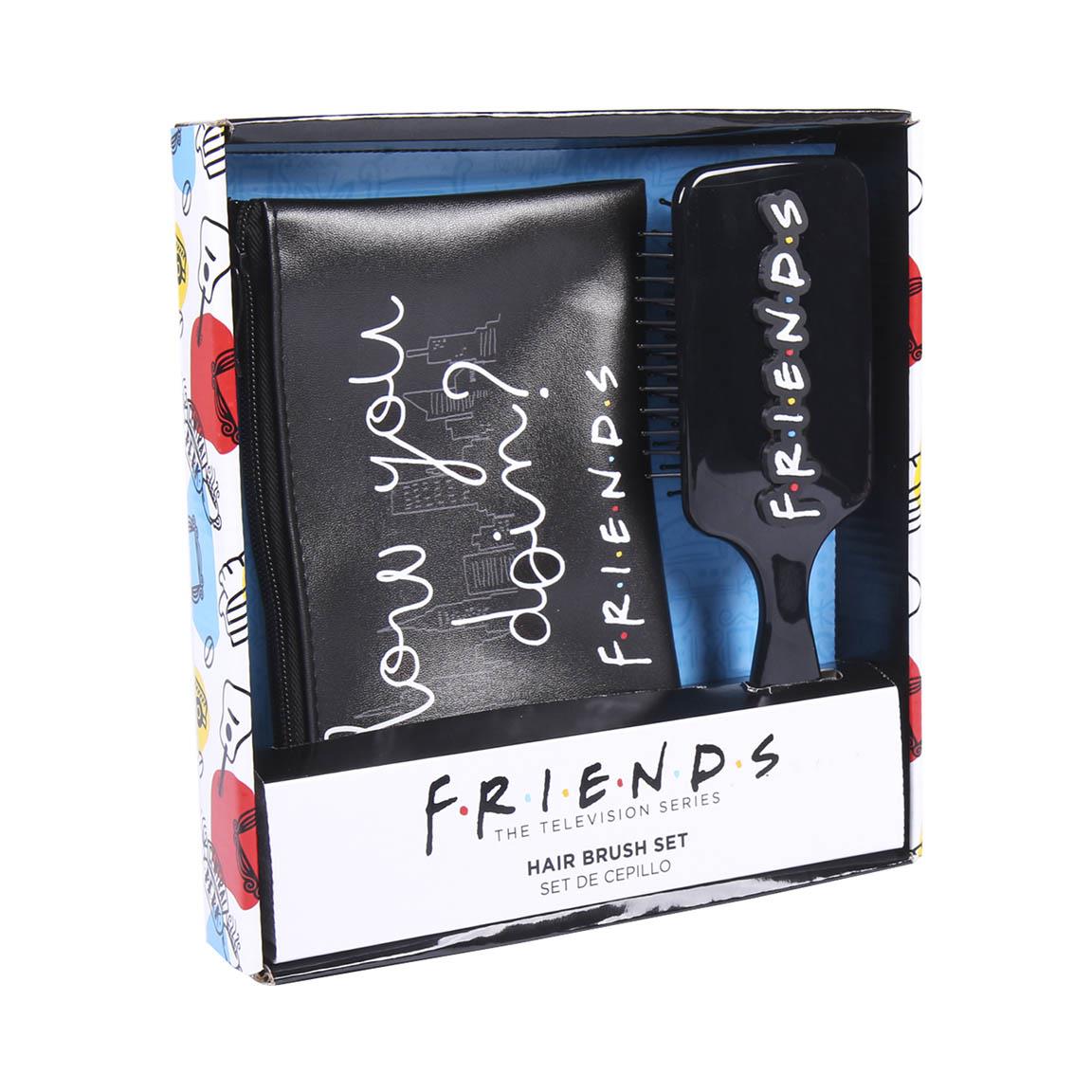 Set Cosmetice cu Perie si Portfard, Friends