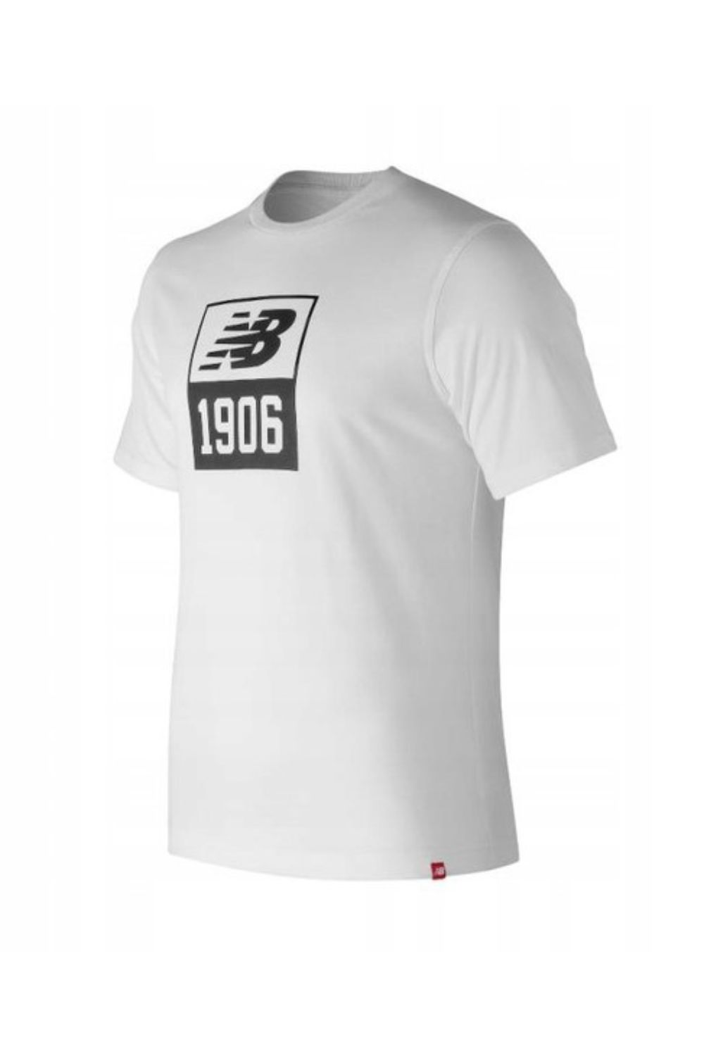 Tricou, New Balance, Essentials 1906, MT83572WT, Bumbac, Alb, L