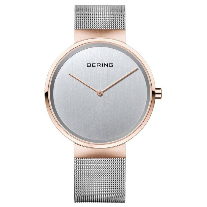 Ceas barbatesc Bering, Classic, 5 ATM, Argintiu/Auriu