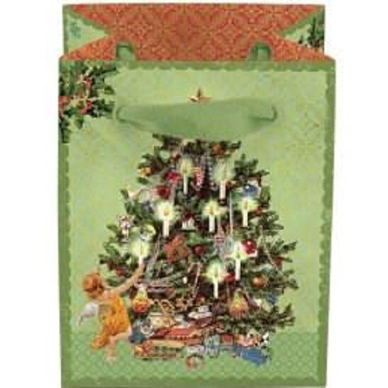 Punga cadou mica Nostalgic Xmas Tree, Cu model