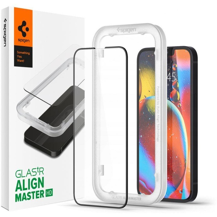 Протектор SPIGEN ALM GLASS FC за IPHONE 13 / 13 PRO