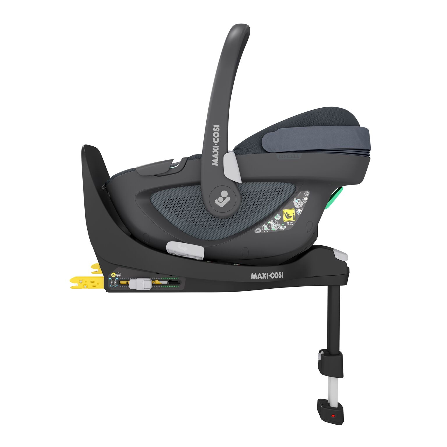 Pachet Maxi-Cosi Scaun auto I-Size Pebble 360 Essential Graphite, 40-82 cm, Gri inchis si Baza FamilyFix 360