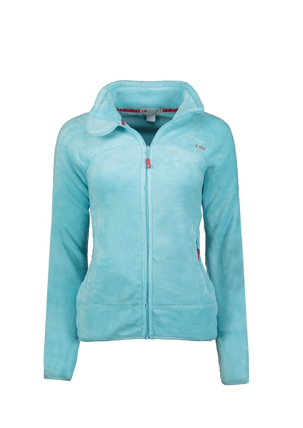 Hanorac fleece, Geographical Norway , Regular fit , Albastru deschis , Marime XL