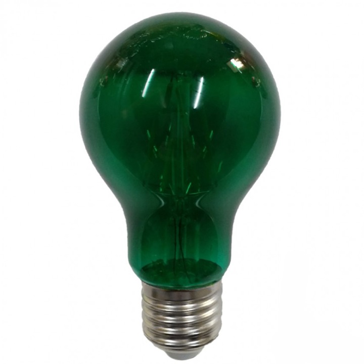 Lampa LED, Lightex, FILAMENT verde, 4W, 220V, E27, A60, Clasa energetica G, Verde