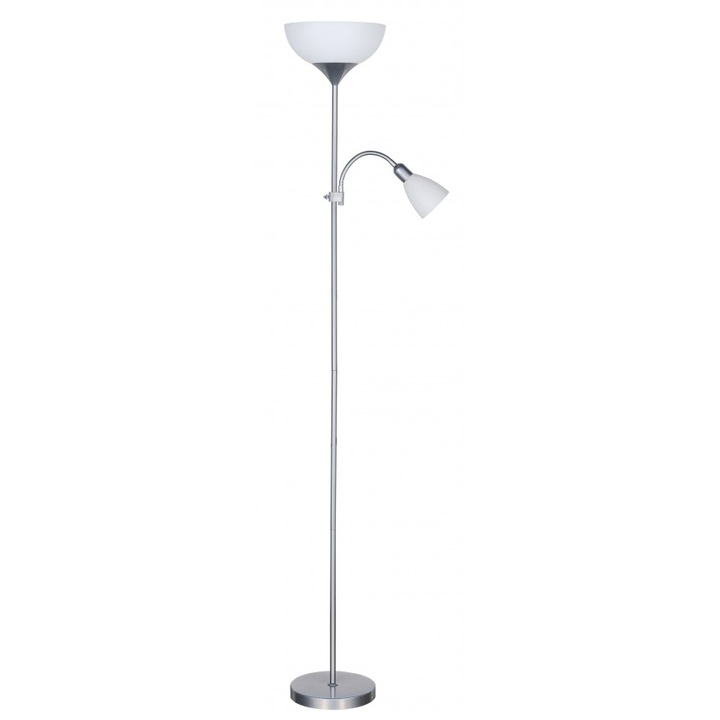 Лампион Desonia ARTEMIS II, 1xE27, 1xE14, H178cm, Сребро