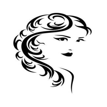 Sablon decorativ reutilizabil PVC transparent, model profil de femeie, A4 Sablon decorativ reutilizabil PVC transparent, model profil de femeie, A4