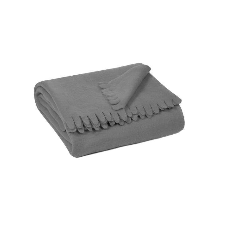 Patura fleece,130x170 cm, gri