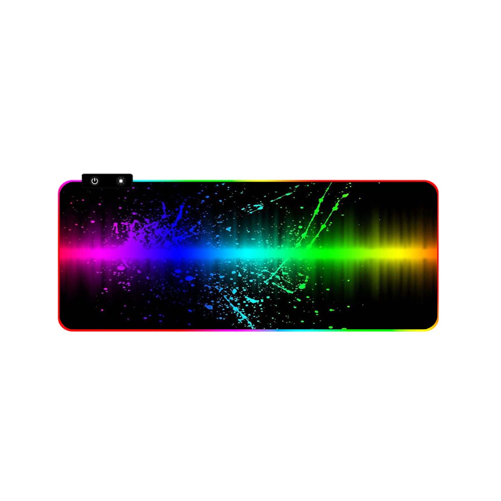 Mousepad Gaming iluminat RGB, Laser, 800x300x4 mm, Silicko