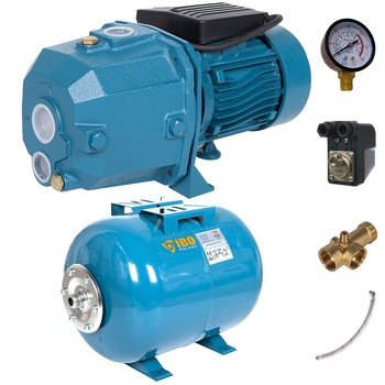 Kit Hidrofor cu ejector 24L IBO Dambat DP355, 1.1kW, debit 30l/min, H refulare 38m, racord 1 tol Kit Hidrofor cu ejector 24L IBO Dambat DP355, 1.1kW, debit 30l/min, H refulare 38m, racord 1 tol