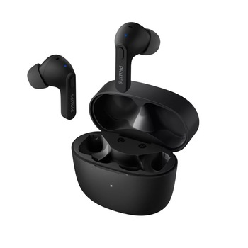 Casti audio true wireless Philips TAT2206BK/00, In-Ear, Bluetooth v5, IPX4, toc de incarcare, incarcare rapida, redare 6 ore Casti audio true wireless Philips TAT2206BK/00, In-Ear, Bluetooth v5, IPX4, toc de incarcare, incarcare rapida, redare 6 ore