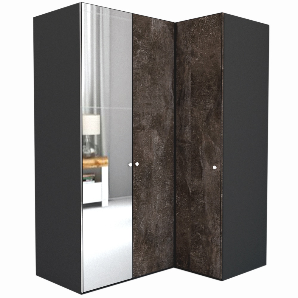 Dulap de Colt Genarom LEX Model B, Decor 4299 O / Oglinda, 170-117 x 240 x 66 cm