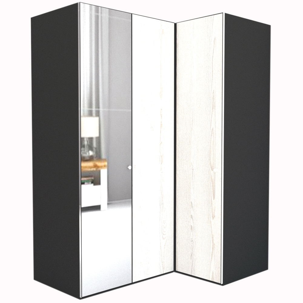 Dulap de Colt Genarom LEX Model B, Decor K010 O / Oglinda, 170-117 x 218 x 66 cm