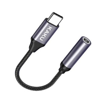 Cablu Adaptor, Convertor Audio – Jack (3.5mm) la conector Type-C (USB-C) Negru – Kakusiga Cablu Adaptor, Convertor Audio – Jack (3.5mm) la conector Type-C (USB-C) Negru – Kakusiga